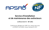 Mayotte Incendie est Certifiée APSAD & NF Service pour l’installation et la maintenance des extincteurs (Référentiel I4 – NF 285). Pour votre protection et sécurité incendie, choisissez Mayotte Incendie.